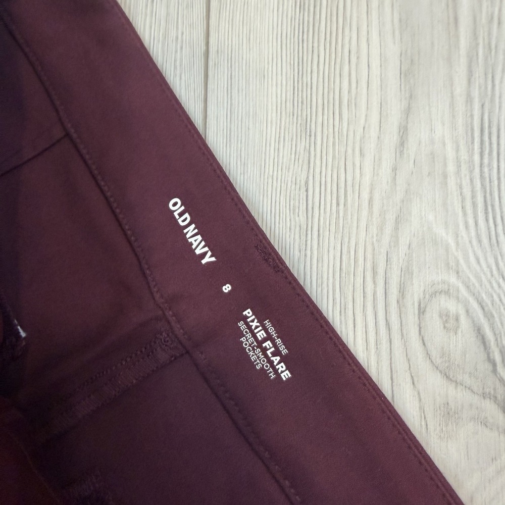 NWT Old Navy High-Waisted Pixie Flare Pants Size 8 #611133 Purple - Picture 6 of 12